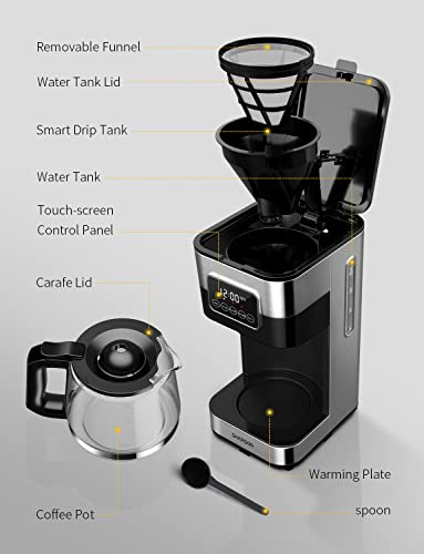 SHARDOR 10-Cup Programmable Coffee Maker, Silver D50484