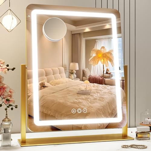 Vanity Mirror with Lights, 12.6"×15" LED Makeup Mirror, Touch Control Dimmable D52089