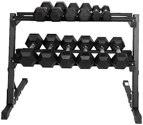 Rubber Coated Hex Dumbbell Weight Set R443