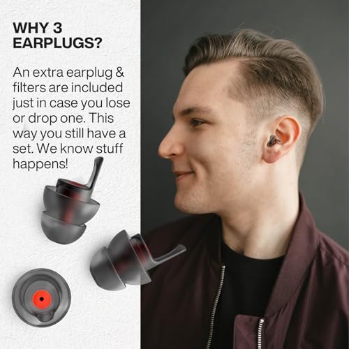 EARPEACE Moto Reusable Motorcycle Earplugs with High Fidelity Filter A57619