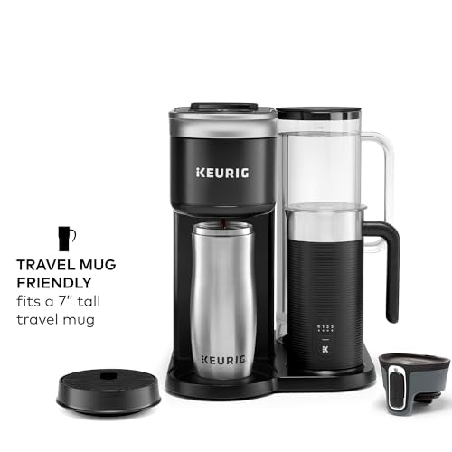 Keurig K-Cafe Single-Serve Coffee, Latte & Cappuccino Maker with Milk Frother, Dark Charcoal H6761