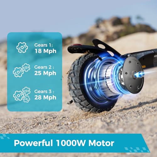 Electric Scooter 1000W Motor 28 MPH Foldable for Adults P648726