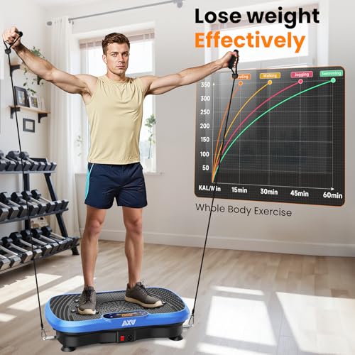AXV Vibration Plate Fitness Platform Exercise Machine for Full Body Workout Q37919