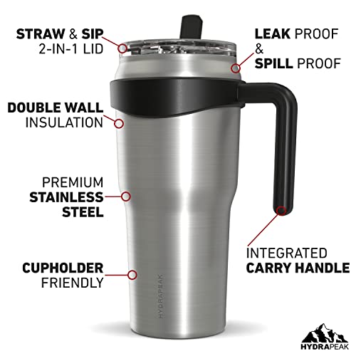 Hydrapeak Roadster 40oz Stainless Steel Tumbler with Straw Lid (Aqua) I313892