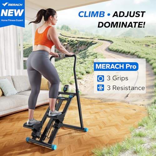 MERACH Stair Stepper for Home Gym, Vertical Climber Machine with Adjustable Handlebar P988
