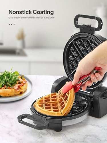 Double Belgian Waffle Maker, 180° Flip, Nonstick, Stainless Steel G6778