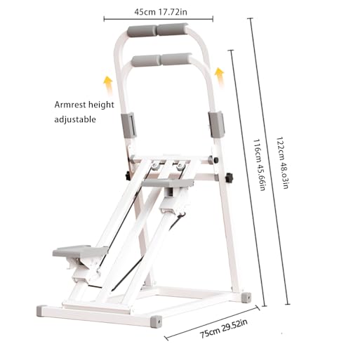 Foldable Stair Stepper Machine with Handles for Home Cardio, Low Impact Workout Equipment W114
