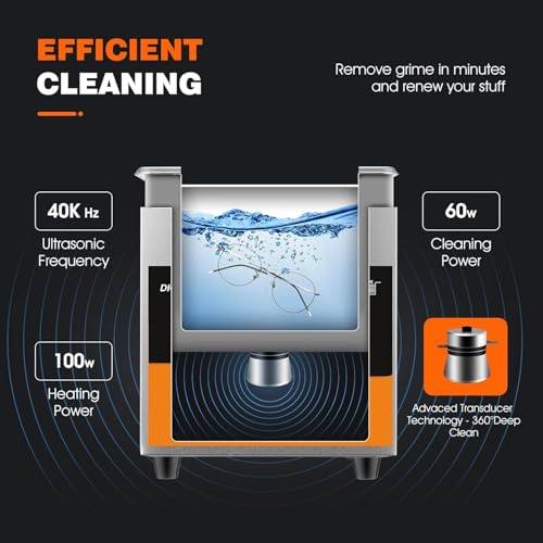 Ultrasonic Cleaner 2L with Heater & Timer, 40kHz SUS 304 Stainless Steel K9648