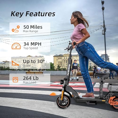 Ruitoo Electric Scooter 1000W Motor, Foldable Off Road E-Scooter for Adults I897875