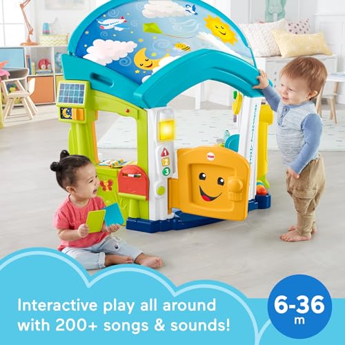 Fisher-Price Laugh & Learn Smart Learning Home Playhouse with Lights Sounds Activities for Infants Ages 6+ Months M9763