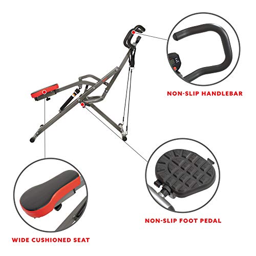 Sunny Health & Fitness Row-N-Ride PRO Full Body Squat Machine G774529