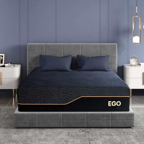 EGOHOME 14 Inch King Size Memory Foam Mattress, Cooling Copper Gel, Medium Firm L623776