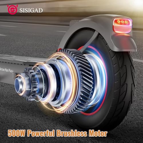 SISIGAD Electric Scooter for Adults, 10" Tires, 600W Motor, 22 MPH, 30 Miles Range, Foldable O1563