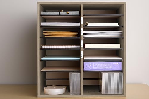 Safco Wooden Paper and Mail Organizer, Adjustable Shelves, Stackable B285