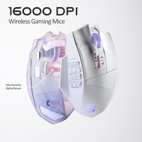UtechSmart Venus Pro RGB Wireless MMO Gaming Mouse, 16000 DPI, 16 Programmable Buttons M66772