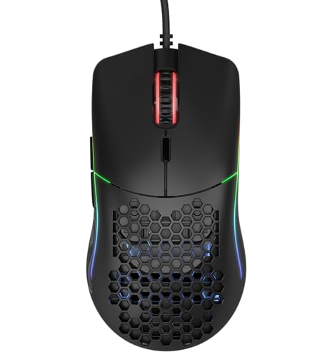 Glorious Model D Wired Gaming Mouse - 68g Honeycomb RGB Ergonomic, Matte White M160012