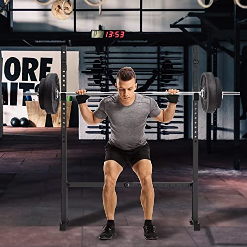 Uboway Barbell Rack Squat Stand Adjustable 550LBS Weight Lifting Home Gym Q332
