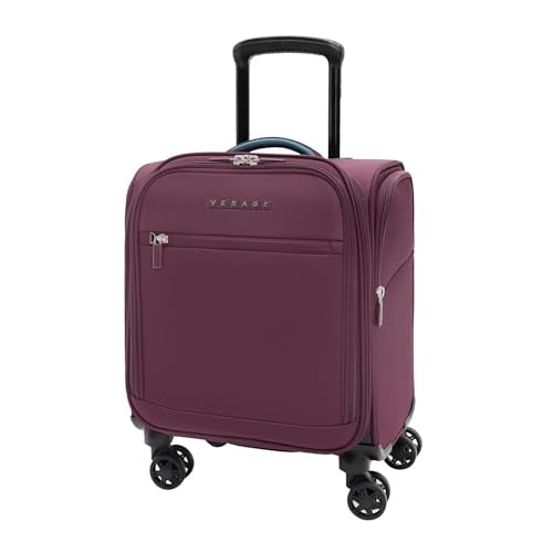 Verage Under Seat Luggage with Wheels, Softside Spinner Carry On, Navy 14-Inch A51804