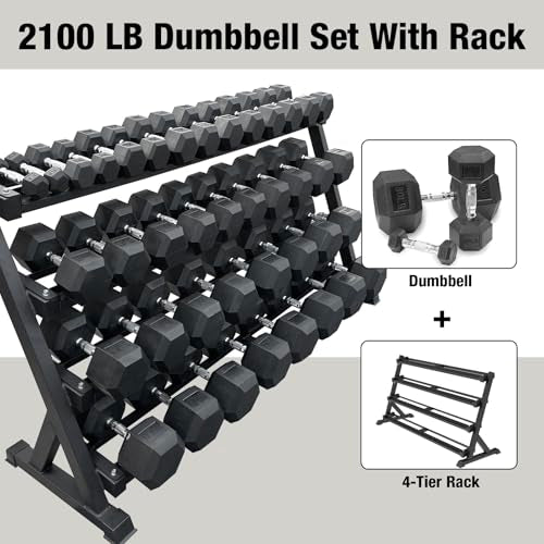 550 lbs Hex Dumbbell Weight Set for Home Gym Strength Training R4407