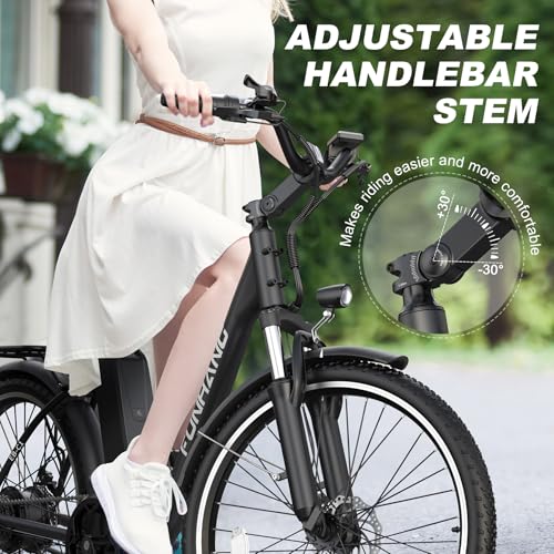 Electric Bike for Adults, 26" 1000W Peak City Cruiser Ebike, 48V Removable Battery O80999