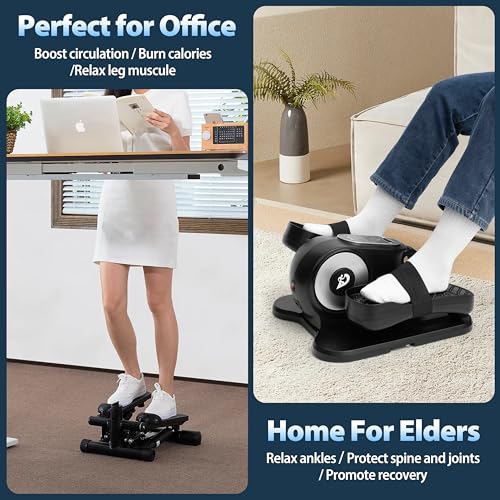 Under Desk Elliptical Machine, Leg Exerciser with Remote, 12 Speed Levels C787556