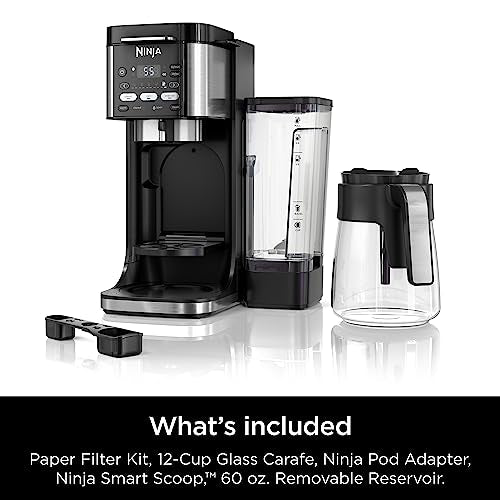 Ninja DualBrew Pro Specialty 12-Cup Coffee Maker with K-Cup Combo, Single Serve & Drip, Permanent Filter Included U419373