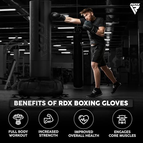 RDX Boxing Gloves Pro Training Sparring Maya Hide Leather Muay Thai MMA Kickboxing Adult Ventilated Palm R71478