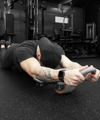 DMoose Fitness Ab Roller Wheel with Elbow Support & 2 Knee Pads U1450
