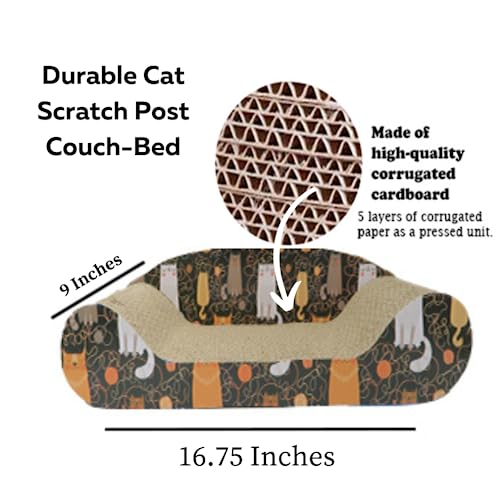 Evelots Cat Scratching Pad Durable Cardboard Lounge for Indoor Cats Y9828