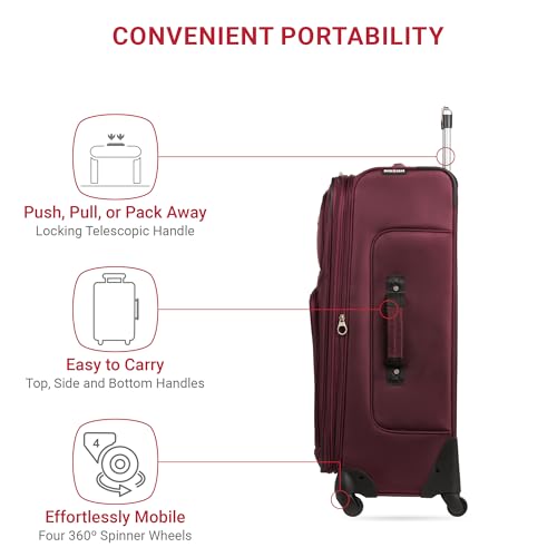 SwissGear Sion Softside Expandable Luggage, Black, 29-Inch C81483