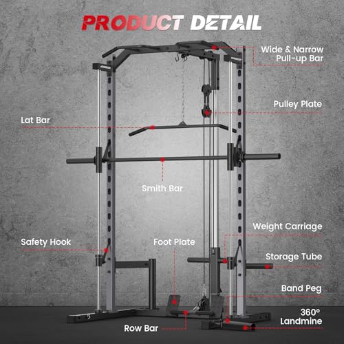 Smith Machine with LAT-Pull Down and Cable Crossover D427