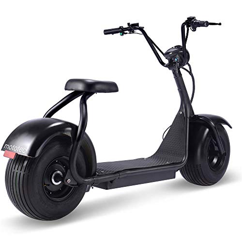 MotoTec Fat Tire 60V 18Ah 2000W Electric Scooter Black G657