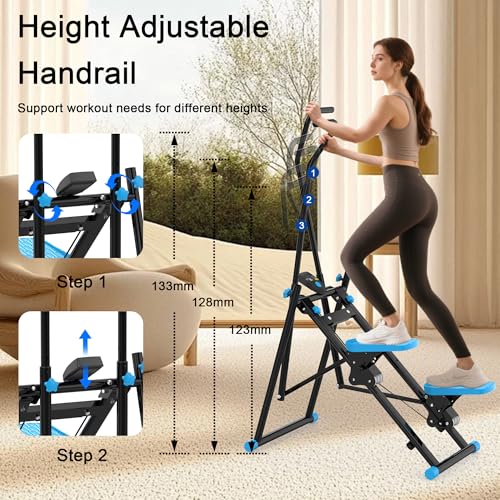 Stair Stepper for Home Gym, Vertical Climber with Adjustable Handlebar, 330LBS Capacity C11099