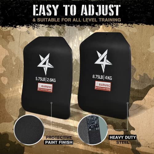 Yes4All Weight Vest Plates 5.75-19.75LB Pairs, Curved Ergonomic Design T472741