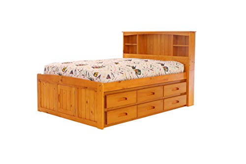 Discovery World Furniture White Full Bookcase Bed with 6 Drawers Z895159