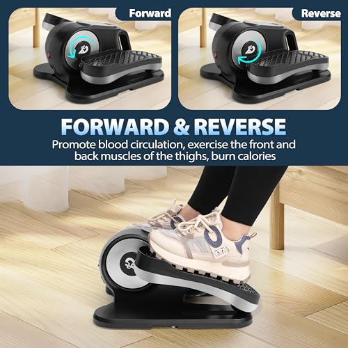 Under Desk Elliptical Machine, Leg Exerciser with Remote, 12 Speed Levels C787556