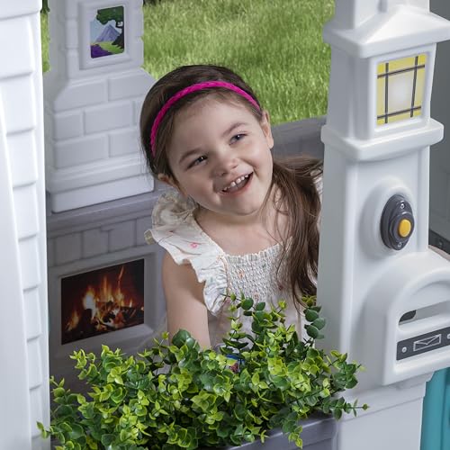 Step2 Neat & Tidy Cottage Kids Playhouse Indoor/Outdoor Playset, Grey Z2270