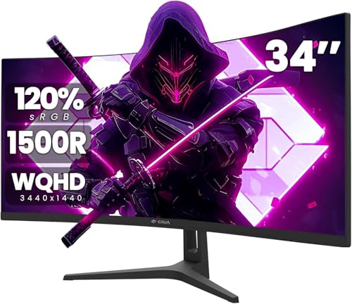 CRUA 30Inch Ultrawide Curved Monitor, 21:9 WFHD 2560x1080P, 100Hz, VA Panel, Black Y8772