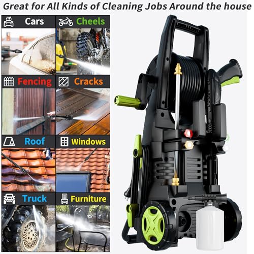 Electric Pressure Washer 4500 PSI 3.2 GPM with 4 Nozzles and Foam Cannon G786027