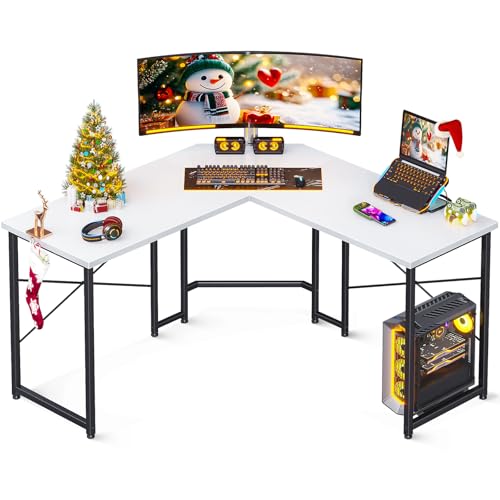 Casaottima L Shaped Gaming Desk Corner Desk for Home Office, 51 Inch, Black M173778