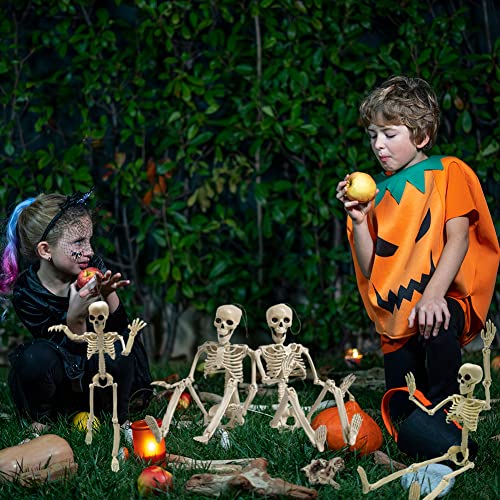 Life Size Skeleton with Posable Joints for Halloween Decor R4204
