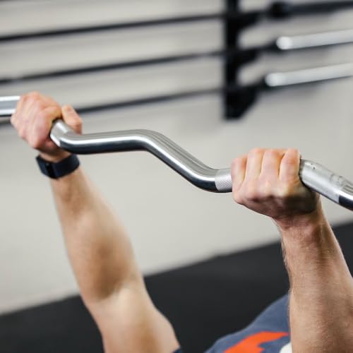 Titan Fitness Rubber Curl Fixed Barbells, Pre-Loaded Weight Bar Y406