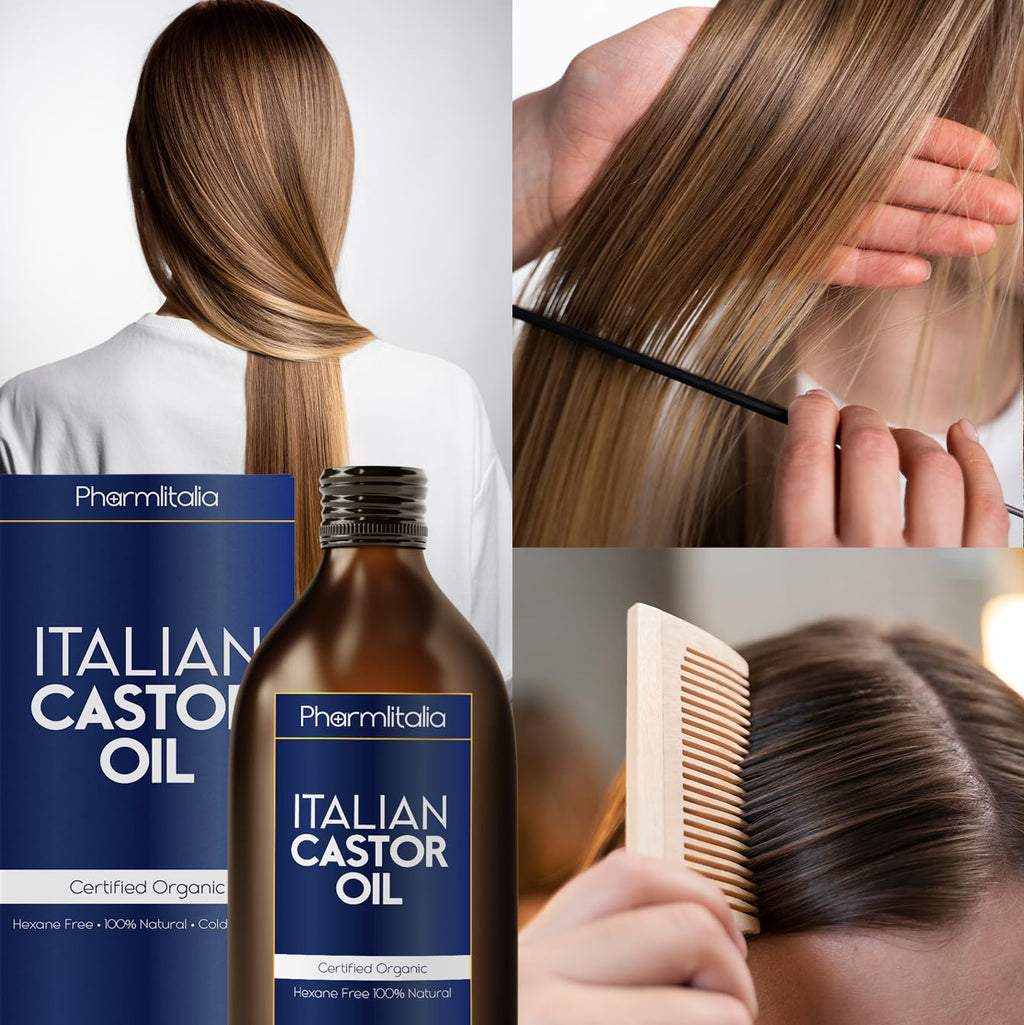 Organic Cold Pressed Castor Oil Hexane Free 500ml for Hair, Skin and Nails B7729