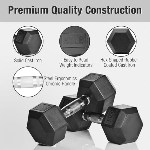 550 lbs Hex Dumbbell Weight Set for Home Gym Strength Training R4407
