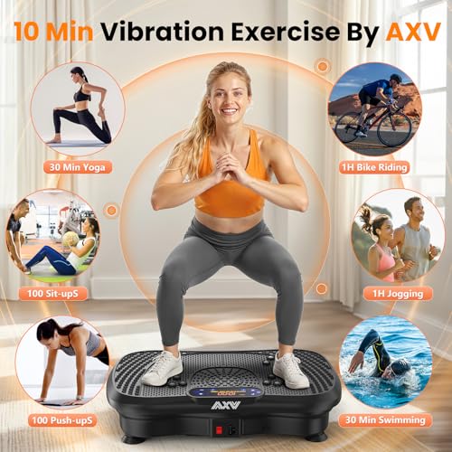 AXV Vibration Plate Fitness Platform Exercise Machine for Full Body Workout Q37919