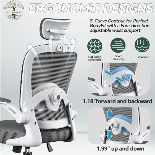 High Back Ergonomic Mesh Office Chair with Adjustable Lumbar Support, Black G2191
