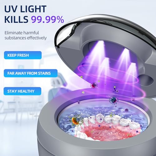 Ultrasonic Retainer Cleaner for Dentures, Mouth Guards, Braces, Jewelry, 200ML, 45kHz X607