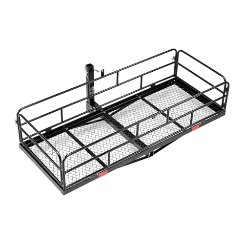 VEVOR 70" x 30" x 6" Hitch Cargo Carrier, 500 lbs Capacity, Folding for 2" Receiver I3546