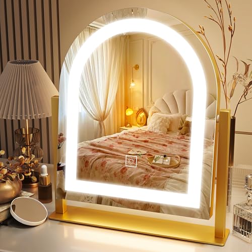 Vanity Mirror with Lights, 12.6"×15" LED Makeup Mirror, Touch Control Dimmable D52089