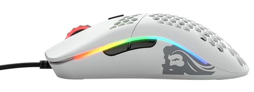 Glorious Model D Wired Gaming Mouse - 68g Honeycomb RGB Ergonomic, Matte White M160012